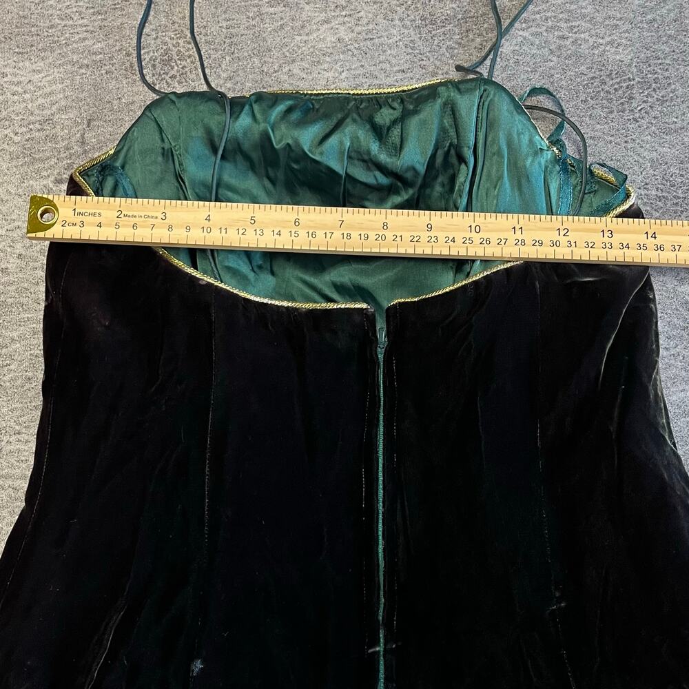 Rimini Vintage Striped Velvet 80's Maxi Dress - Picture 6 of 7